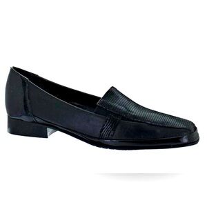 AMALFI LOAFERS IDA BLACK NAPPA LEATHER WOMENS SZ 8SS (narrow)